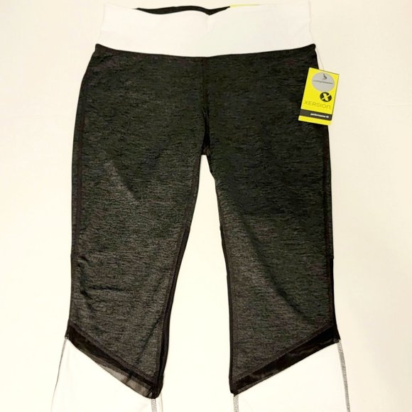 Xersion Womens Medium Compression Performance Fit Capri Leggings Gray NWT $36 - Picture 1 of 12